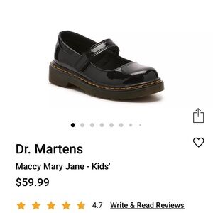 Dr. Martens Kids' Black Mary Jane Shoes